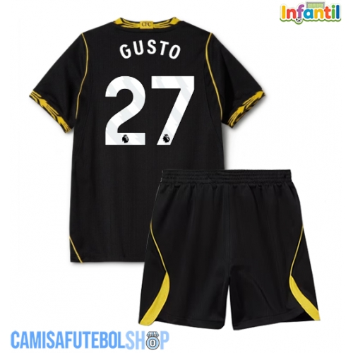 Camisa de time de futebol Chelsea Malo Gusto #27 Replicas 2º Equipamento Infantil 2026-27 Manga Curta (+ Calças curtas)
